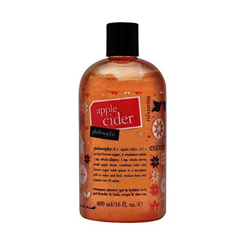 philosophy apple cider shampoo  shower gel   bubble bath  16 oz