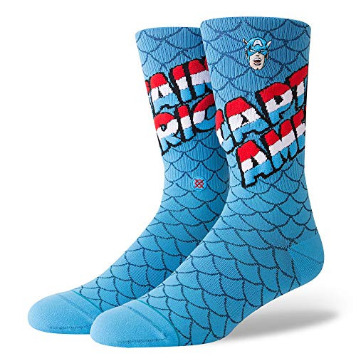 Stance Men s M546D18CAP Captain America Sock  Blue   Large