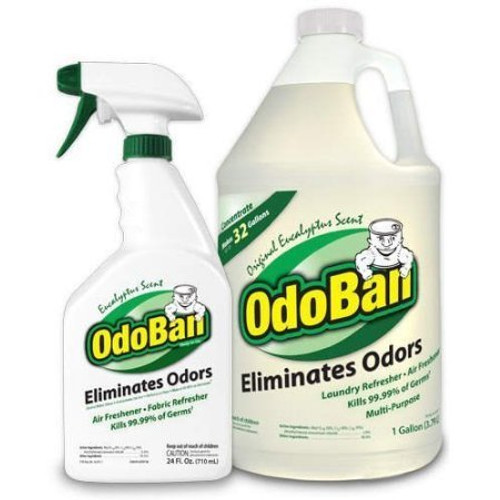 OdoBan Ready-to-Use 32 oz Spray Bottle and 1 Gal Concentrate, Eucalyptus Scent - Odor Eliminator, Disinfectant, Flood Fire Water Damage Restoration OdoBan Ready-to-Use 32 oz Spray Bottle and 1 Gal Concentrate, Eucalyptus Scent - Odor Eliminator, Disinfectant, Flood Fire Water Damage Restoration