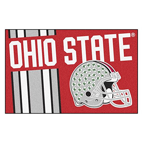 FANMATS 18768 Ohio State Uniform Inspired Starter Rug  Team Color  19  x 30