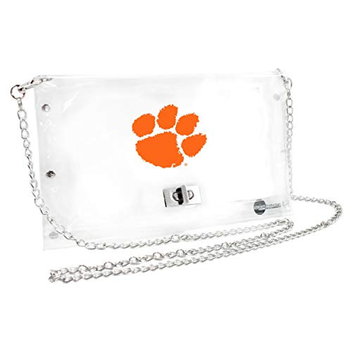 Littlearth Clemson Tigers  NCAA Envelope Purse  Clear    10 x 0 5 x 6 5   Inch