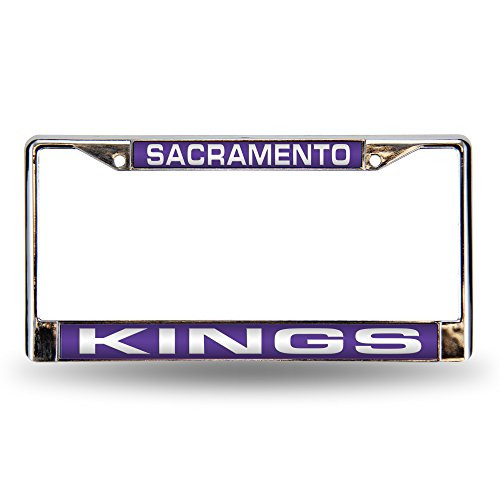 NBA Rico Industries Laser Cut Inlaid Standard Chrome License Plate Frame Sacramento Kings Purple Insert NBA Rico Industries Laser Cut Inlaid Standard Chrome License Plate Frame Sacramento Kings Purple Insert