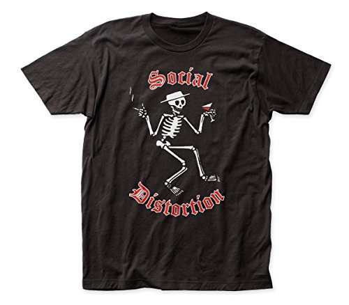 Impact Social Distortion Skelly Logo Fitted Jersey tee  XL  Black