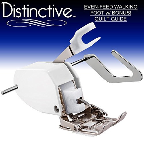Distinctive Premium Even Feed Walking Sewing Machine Presser Foot with BONUS! Quilt Guide