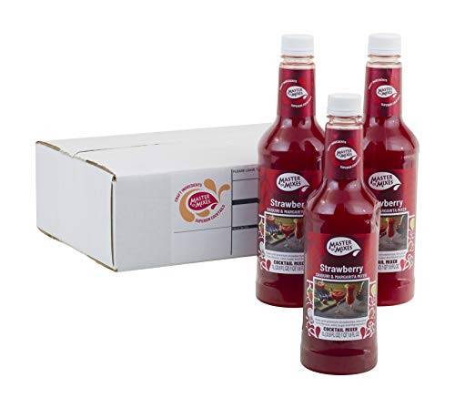 Master of Mixes Strawberry Daiquiri   Margarita Drink Mix  Ready To Use  1 Liter Bottle  33 8 Fl Oz   Pack of 3