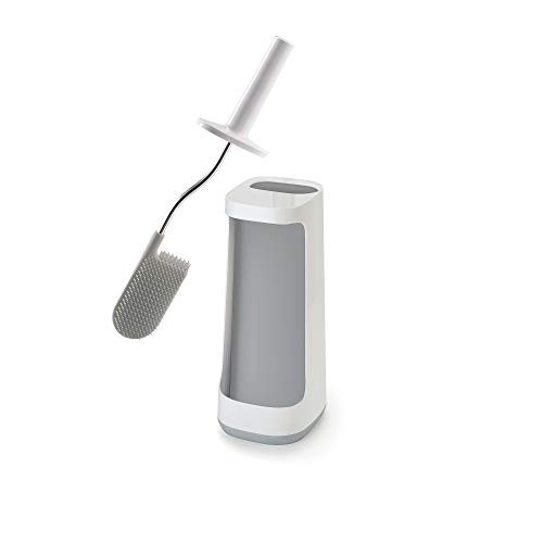 Joseph Joseph Flex Toilet Brush with Holder and Storage Caddy, Gray