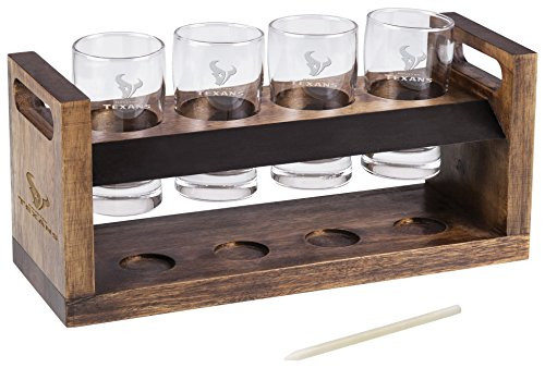 PICNIC TIME NFL Houston Texans Craft Beer Four Glass Tasting Set