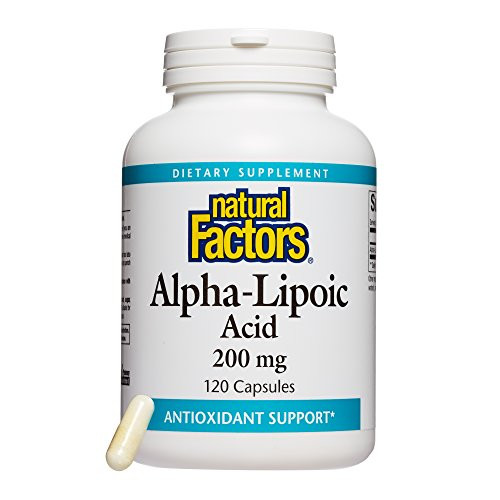 Natural Factors  Alpha Lipoic Acid 200 mg  Antioxidant Support to Help Maintain Glucose Levels Already in a Normal Range  120 Capsules  120 Servings