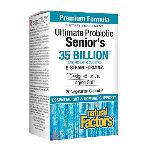 Natural Factors  Ultimate Probiotic Seniors  Digestive and Immune Support  35 Billion CFU  30 Capsules