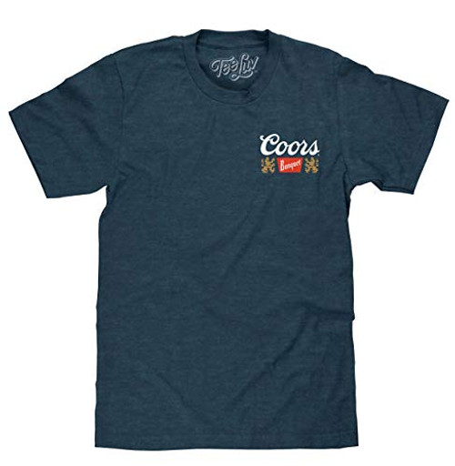 Tee Luv Coors Banquet Shirt   Golden Colorado Coors Beer T Shirt  Denim Heather   SM