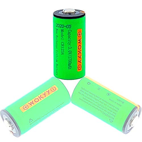 CR123A 3V Lithium Battery  Wokyy Upgrade 1700mAh 12Pack CR123A Batteries Non Rechargeable with PTC Protection for Photo Camera Flashlight Torch Microphones