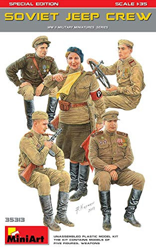 Miniart 35313 Soviet Crew Figures and Weapons   Special Edition  1 35 Scale WW2 Military Miniatures Series Plastic Figure Model Kit