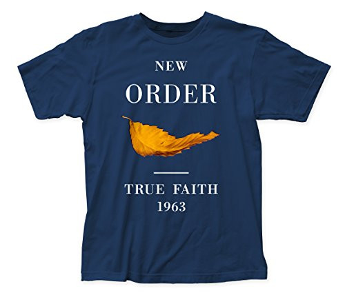 New Order True Faith Fitted Jersey tee  Large  Cool Blue