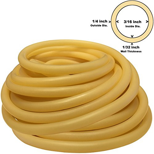 Spearit 1 4  OD 3 16  ID Latex TUBING  602 Amber  30FT