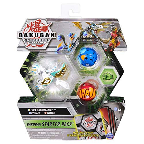 Bakugan Armored Alliance Starter Pack   Trox x Nobillious Fusion  Collectible Transforming Creatures  for Ages 6   Up
