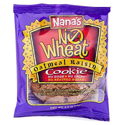 Nanas No Wheat Oatmeal Raisin Cookies No Eggs Dairy or Wheat 3 5 Oz Packages Pack of 12 Vegan Cookies Nanas No Wheat Oatmeal Raisin Cookies No Eggs Dairy or Wheat 3 5 Oz Packages Pack of 12 Vegan Cookies