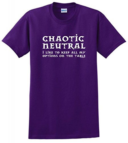 Chaotic Neutral Alignment T Shirt XL Purple