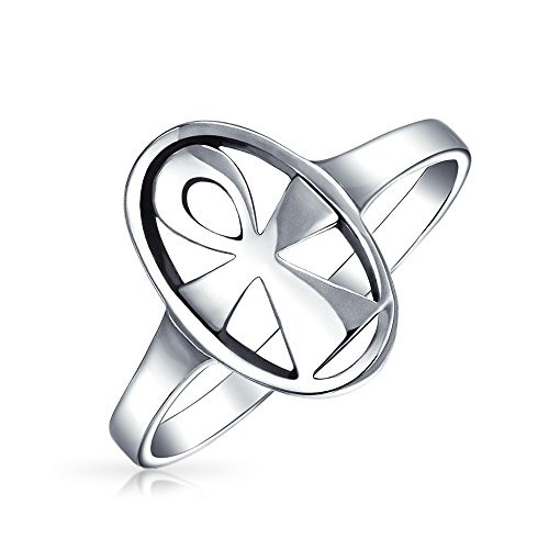 Eternal Key Of Life Religious Oval Signet Egyptian Ankh Cross Ring For Women For Men 925 Sterling Silver Eternal Key Of Life Religious Oval Signet Egyptian Ankh Cross Ring For Women For Men 925 Sterling Silver