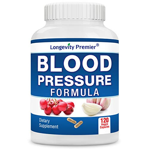 Longevity Blood Pressure Formula  120 Capsules    with 12  Natural Herbs  Best Blood Pressure Supplement