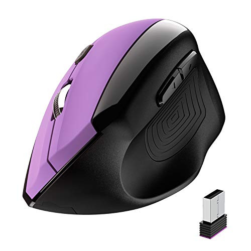 Memzuoix Wireless Ergonomic Mouse Upgraded 2 4G Optical Cordless Mice with 800 1200 1600 DPI Vertical Computer Wireless Mouse for Laptop Mac PC Desktop for Right Hand Large Purple Memzuoix Wireless Ergonomic Mouse Upgraded 2 4G Optical Cordless Mice with 800 1200 1600 DPI Vertical Computer Wireless Mouse for Laptop Mac PC Desktop for Right Hand Large Purple