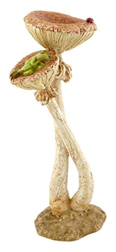 Top Collection Miniature Fairy Garden and Terrarium Cute Mini Frog Sleeping on Mushrooms Figurine
