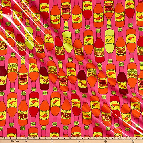 Alexander Henry El Fuego Laminate Hot Pink Fabric by the Yard Alexander Henry El Fuego Laminate Hot Pink Fabric by the Yard