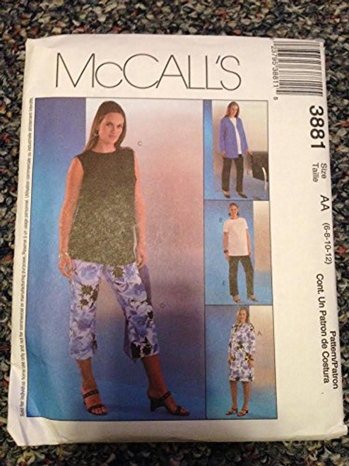 McCall s 3881 Sewing Pattern Misses Petite Maternity Unlined Jacket Dress Tops and Pants Size AA 6 8 10 12 McCall s 3881 Sewing Pattern Misses Petite Maternity Unlined Jacket Dress Tops and Pants Size AA 6 8 10 12