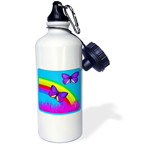 3dRose Butterflies and Beautiful Colored Rainbow and Accents Sports Water Bottle 21oz 21 oz Multicolor 3dRose Butterflies and Beautiful Colored Rainbow and Accents Sports Water Bottle 21oz 21 oz Multicolor