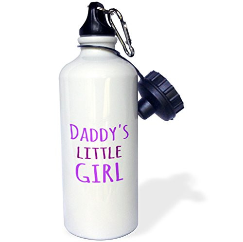 3dRose Little purple text fun gifts for daddies girls Sports Water Bottle  21oz   Multicolored