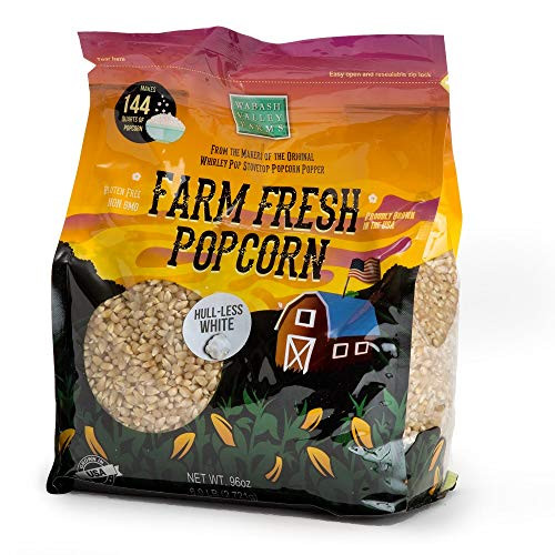 Wabash Valley Farms Popcorn Kernels Baby White Hull Less 6 lb Wabash Valley Farms Popcorn Kernels Baby White Hull Less 6 lb