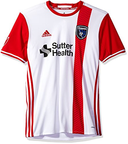 MLS San Jose Earthquakes Adult Men Replica Wordmark s jersey X Large White
