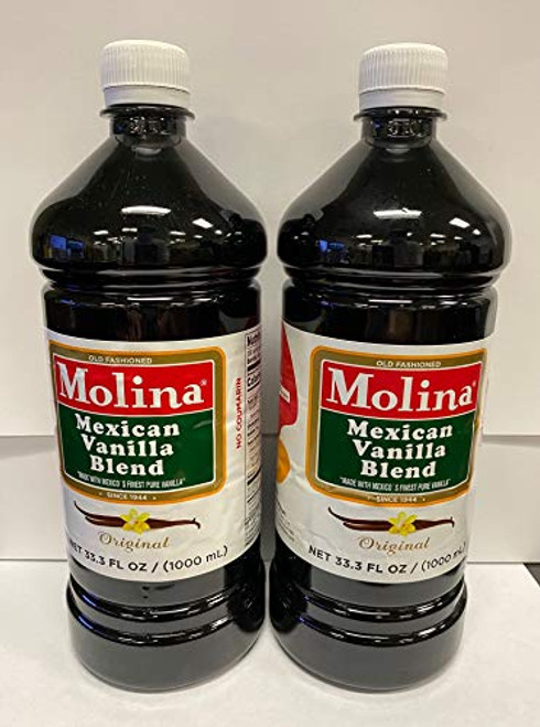 Mexican Vanilla Blend By Molina Vainilla  33 3 Oz   1000 Ml  Vanillin Extract  by Molina Vanilla  33 3 Fl Oz    PACK OF 2