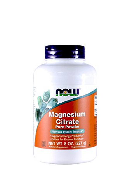 NOW Magnesium Citrate Powder 8 Ounces Pack of 2 NOW Magnesium Citrate Powder 8 Ounces Pack of 2