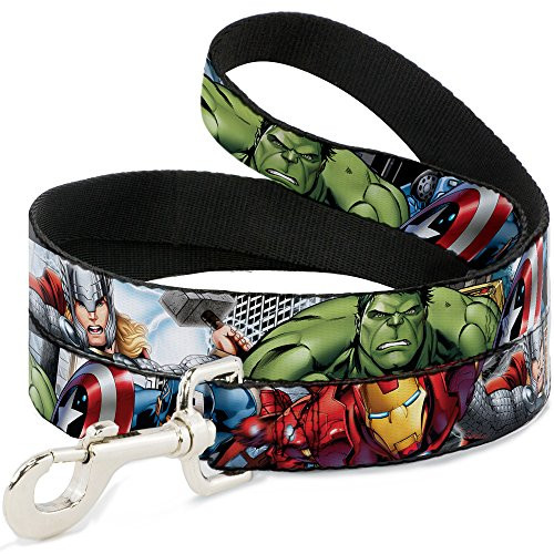 Buckle Down Pet Leash Marvel Avengers 4 Superhero Poses CLOSE UP 4 Feet Long 1 2 Wide Buckle Down Pet Leash Marvel Avengers 4 Superhero Poses CLOSE UP 4 Feet Long 1 2 Wide