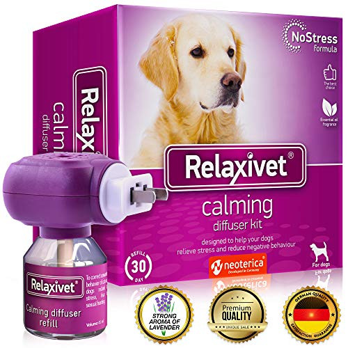 Relaxivet Dog Calming Pheromone Diffuser Kit   Improved No Stress Formula   Anti Anxiety Calm Treatment 1 for Dogs with a Long Lasting Relax Effect  Diffuser   Refill