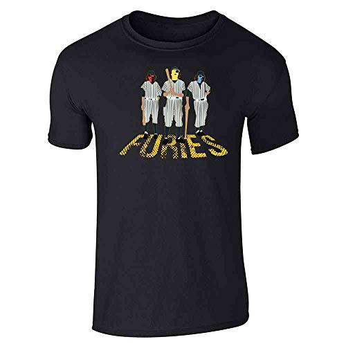 Pop Threads Baseball Furies Minimalist 70s Black XL Graphic Tee T Shirt for Men