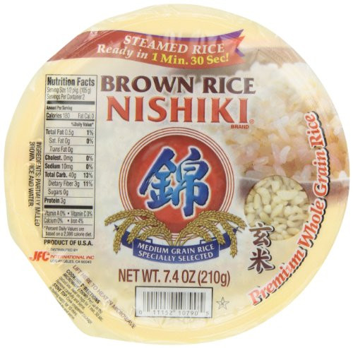 Nishiki Cooked Brown Rice  7 4 Ounces  Pack of 6
