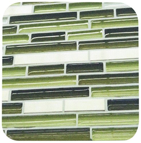 3dRose CST 35117 1 Olive Green Brown and White Gloss Soft Coasters  Set of 4