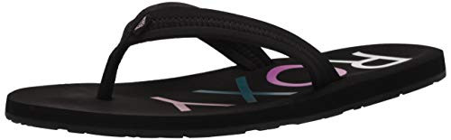 Roxy Women s Vista Logo Sandal Flip Flop  Black 20  6 M US
