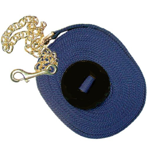 Intrepid International Poly Lunge Line with Chain and Rubber Stopper  Navy