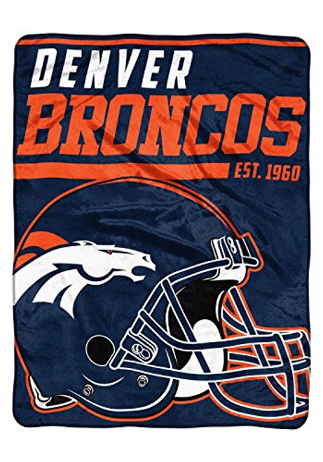 Northwest Denver Broncos NFL 40 Yard Dash Design Micro Raschel Plush 46x60 Throw Northwest Denver Broncos NFL 40 Yard Dash Design Micro Raschel Plush 46x60 Throw