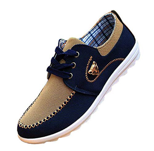 tazimall New Casual Sneakers for Men Comfortable Mens Shoes Brown