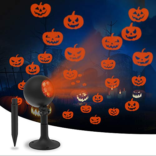 Auxiwa Halloween Lights Outdoor Decorations Projector Show Indoor LED Pumpkin Projection Outside Spotlight for Holiday House Wall Landscape Party Decorations Auxiwa Halloween Lights Outdoor Decorations Projector Show Indoor LED Pumpkin Projection Outside Spotlight for Holiday House Wall Landscape Party Decorations