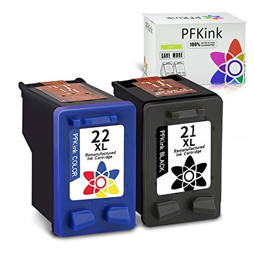 PFKink Remanufactured for HP 21 21 XL Ink Cartridge Combo Pack for HP Officejet 4315 J3680 Deskjet 3915 3930 3940 D1341 D1420 D1455 D1520 D1530 D1560 D2330 D2430 D2460 PSC 1410 1Black 1Color