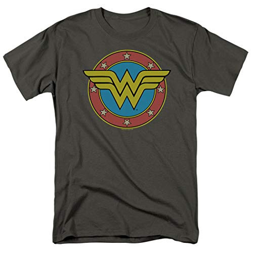 Wonder Woman Vintage Logo DC Comics T Shirt Stickers Small Charcoal Wonder Woman Vintage Logo DC Comics T Shirt Stickers Small Charcoal