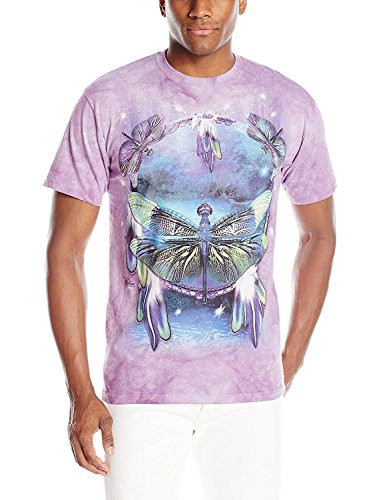 The Mountain Dragonfly Dreamcatcher Adult T Shirt  Purple  2XL