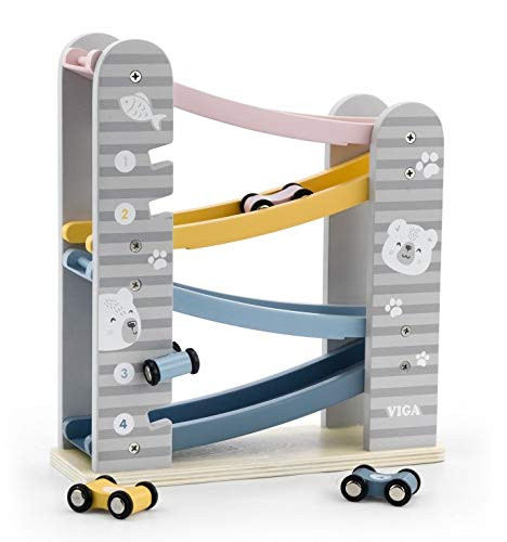 The Original Toy Company PolarB Viga Wood Toy   Car Slider Playset