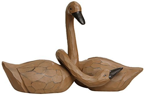 Your Hearts Delight Loving Pair Geese Decor, 14-Inch