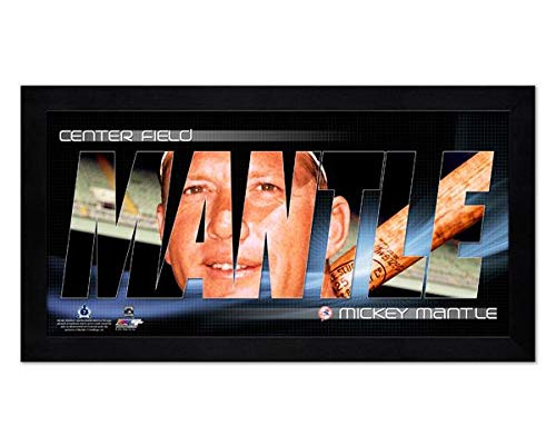 Photo File Mickey Mantle New York Yankees Miniframe 6 75x13 Framed with Glass and Ready to Hang