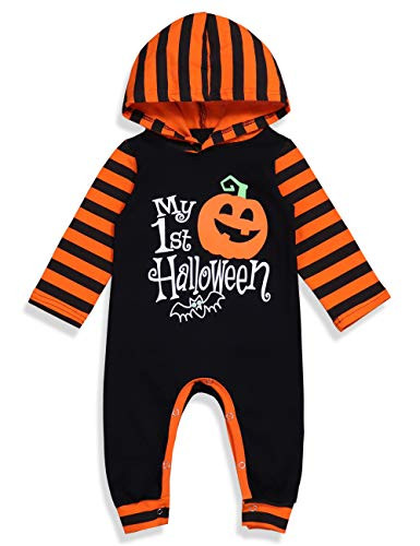 Halloween Baby Boy Girl Outfit My First Halloween Pumpkin Hoodie Romper Bodysuit One Piece Jumpsuit 0 3 Months
